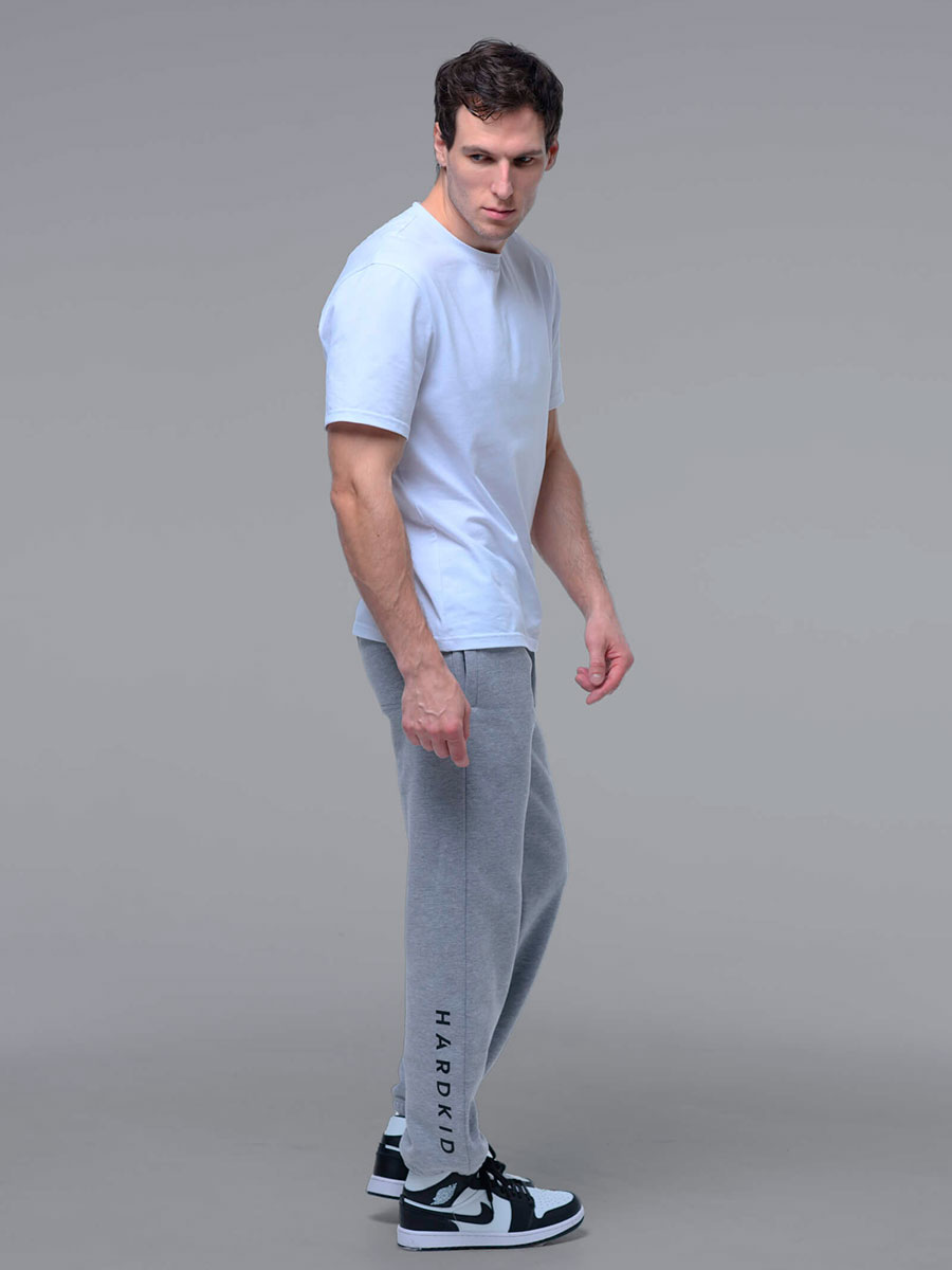 Брюки с начесом, серый