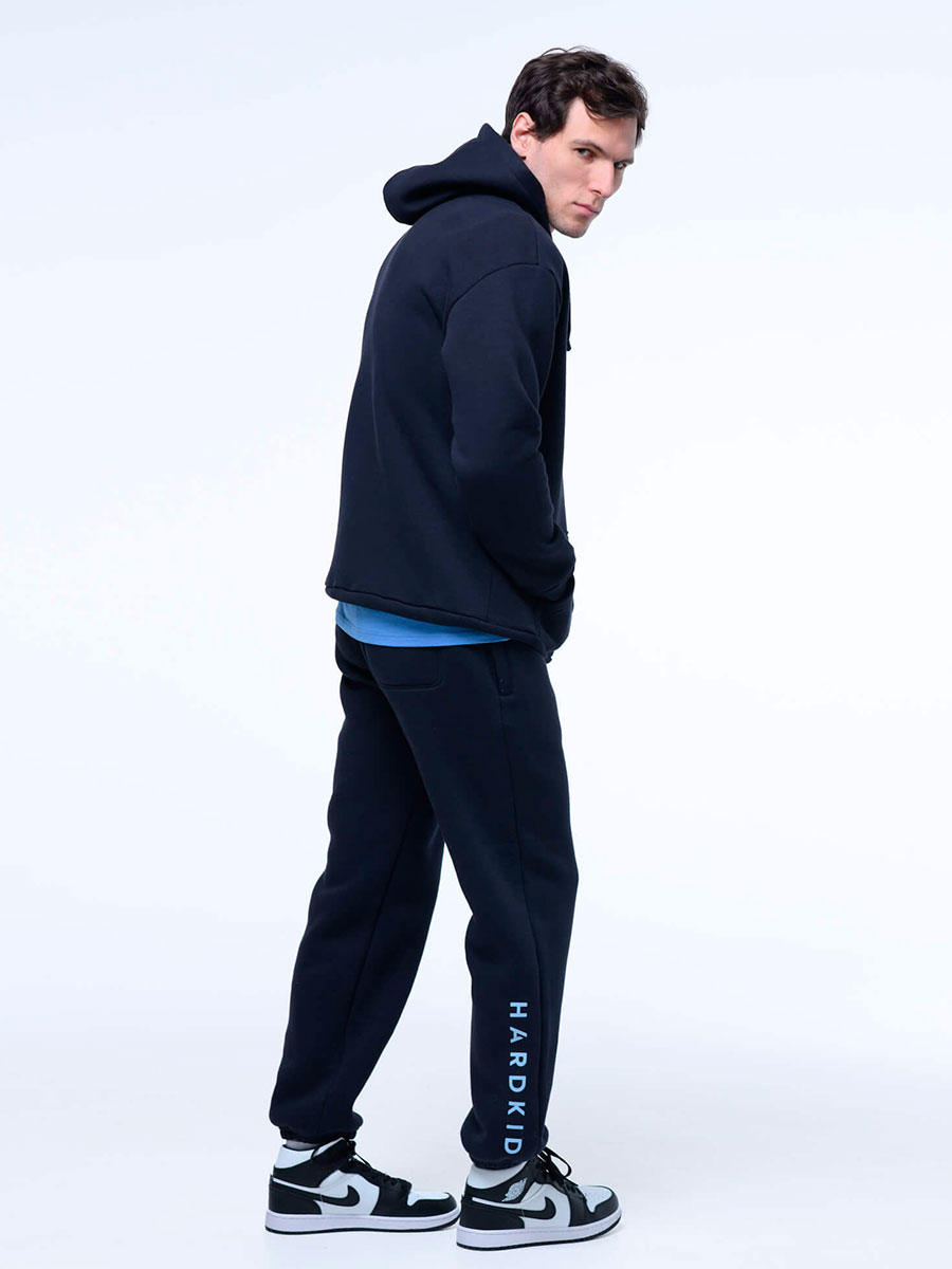 Худи с начесом, синий