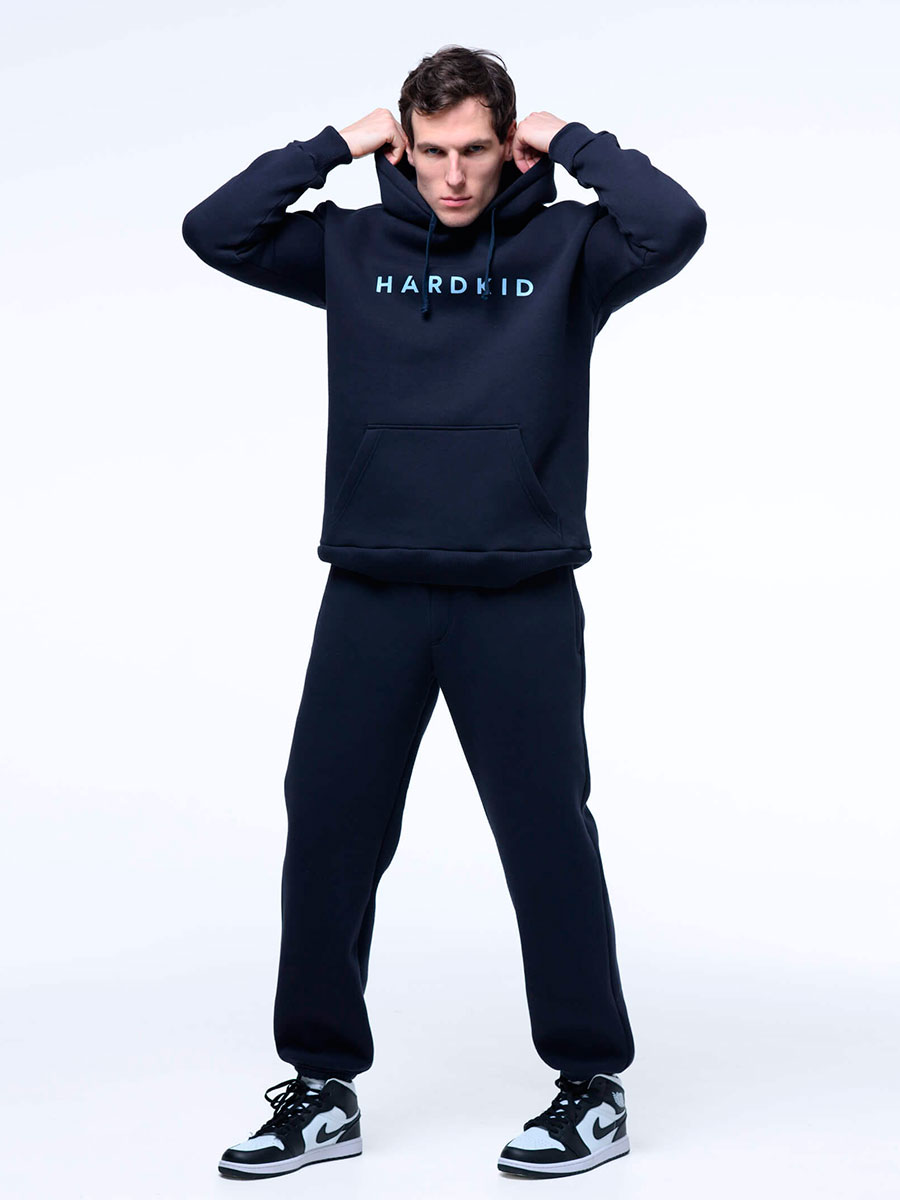 Худи с начесом, синий