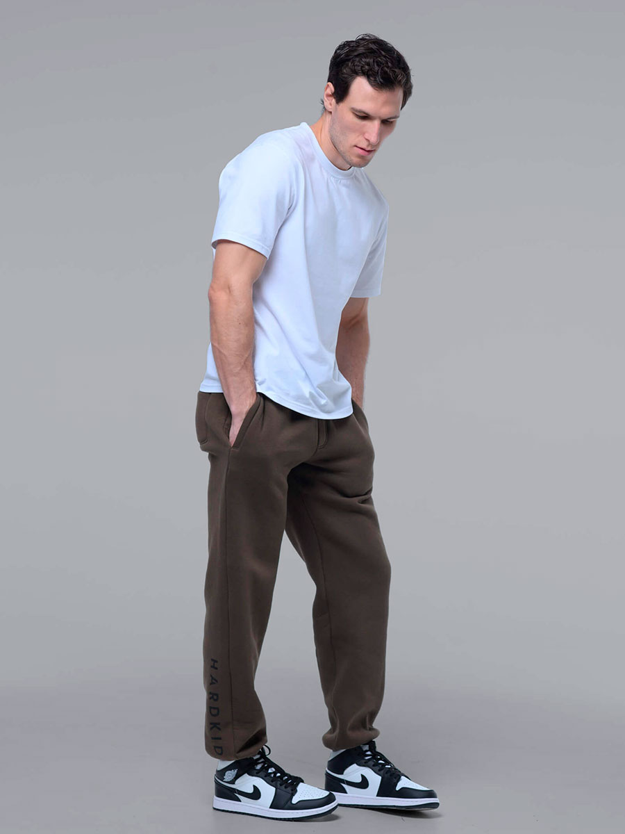 Брюки с начесом, хаки