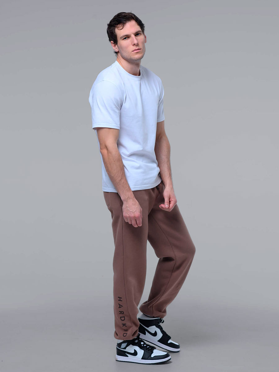 Брюки с начесом, бежевый