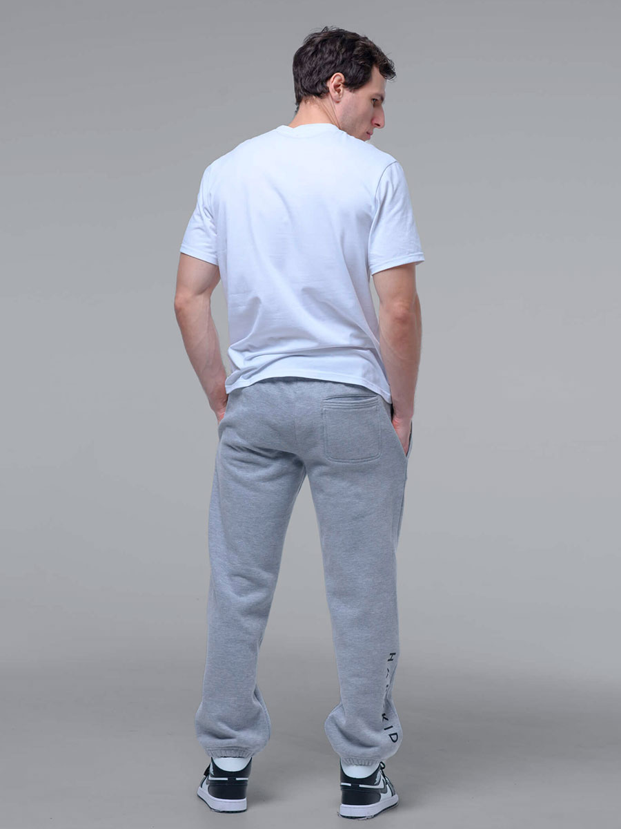 Брюки с начесом, серый