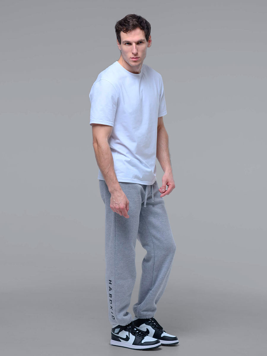 Брюки с начесом, серый