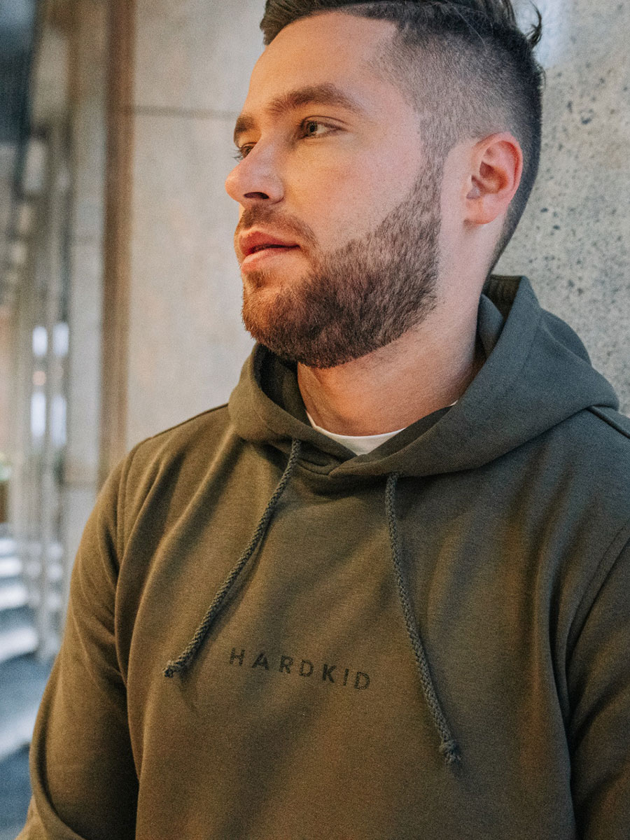 Худи без начеса, хаки