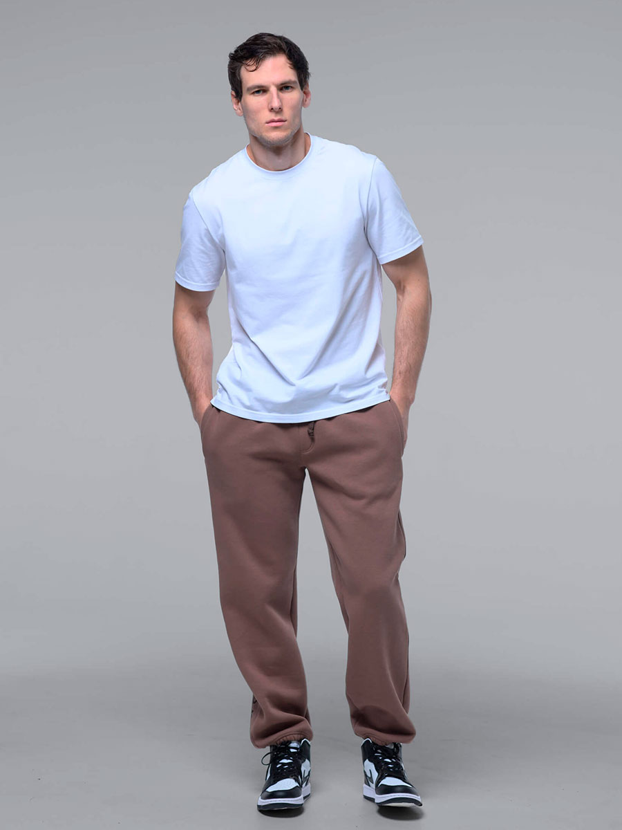 Брюки с начесом, бежевый