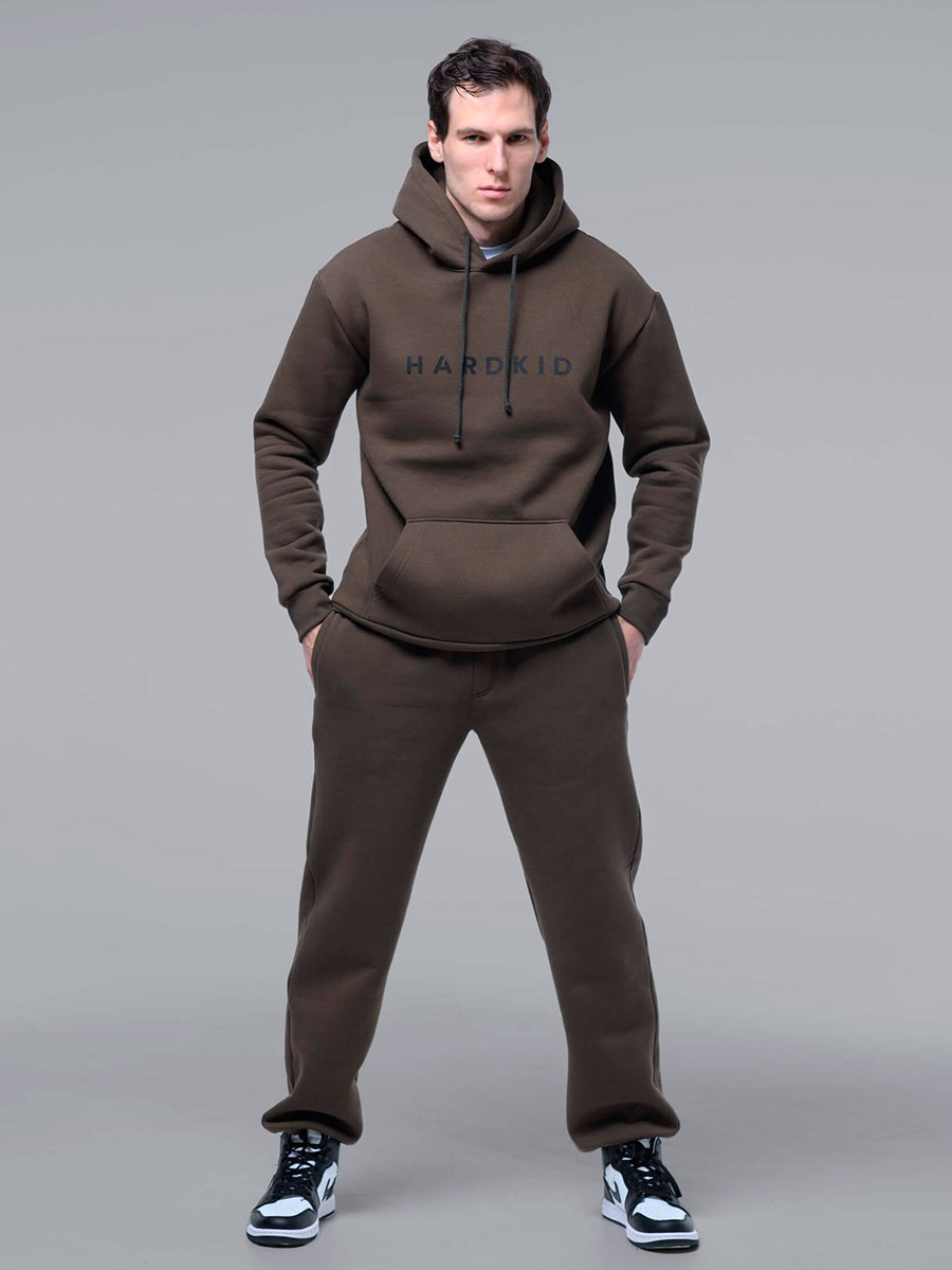 Брюки с начесом, хаки